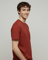 Brick Red Basic Cotton T-Shirt
